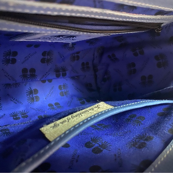 Min and Mon Anastasio Mini Crossbody
Black Leather Blue Eyes Embroidery EUC - Picture 7 of 7
